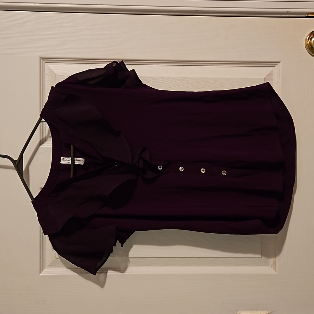 Purple Ruffled Blouse